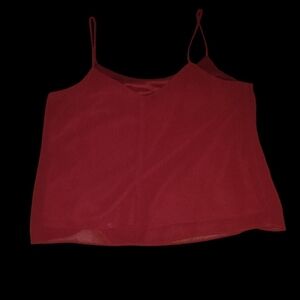 Red Flowy Cami From Dressbarn Size Medium